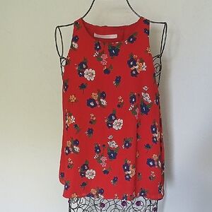 Zara Red Floral Tank Top